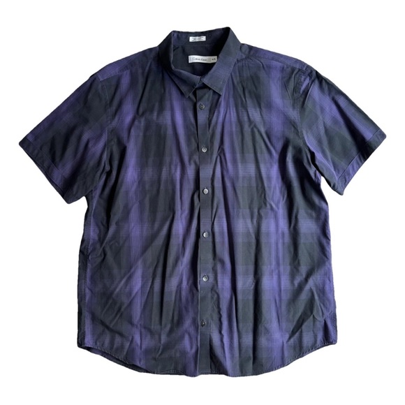 Calvin Klein Men’s Cotton Short Sleeve Button Down Shirt - Picture 1 of 7